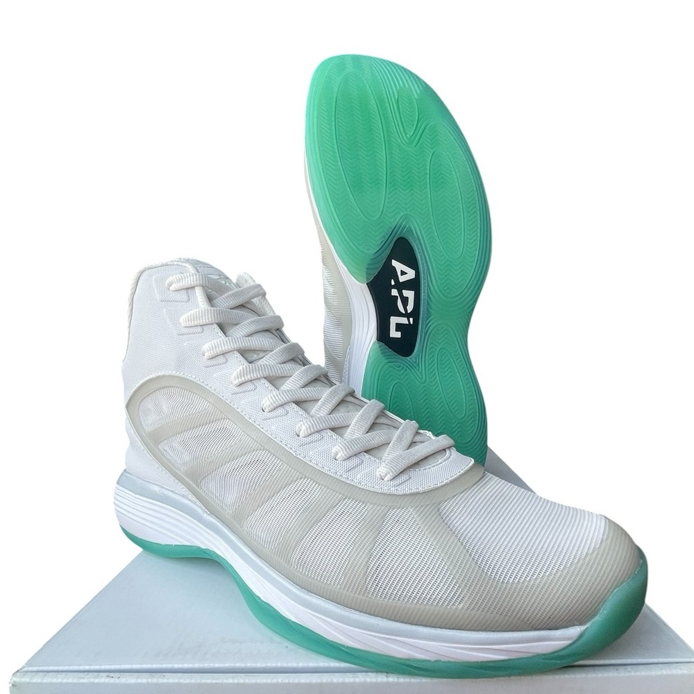 APL Concept Boomer Men’s 13 White Grey Basketball Shoes NEW High Top